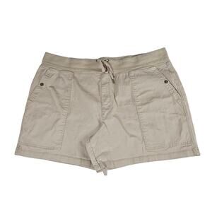 Terra & Sky Plus Sz 4X Beige Cotton Blend Casual Utility Pockets Pull-On Shorts